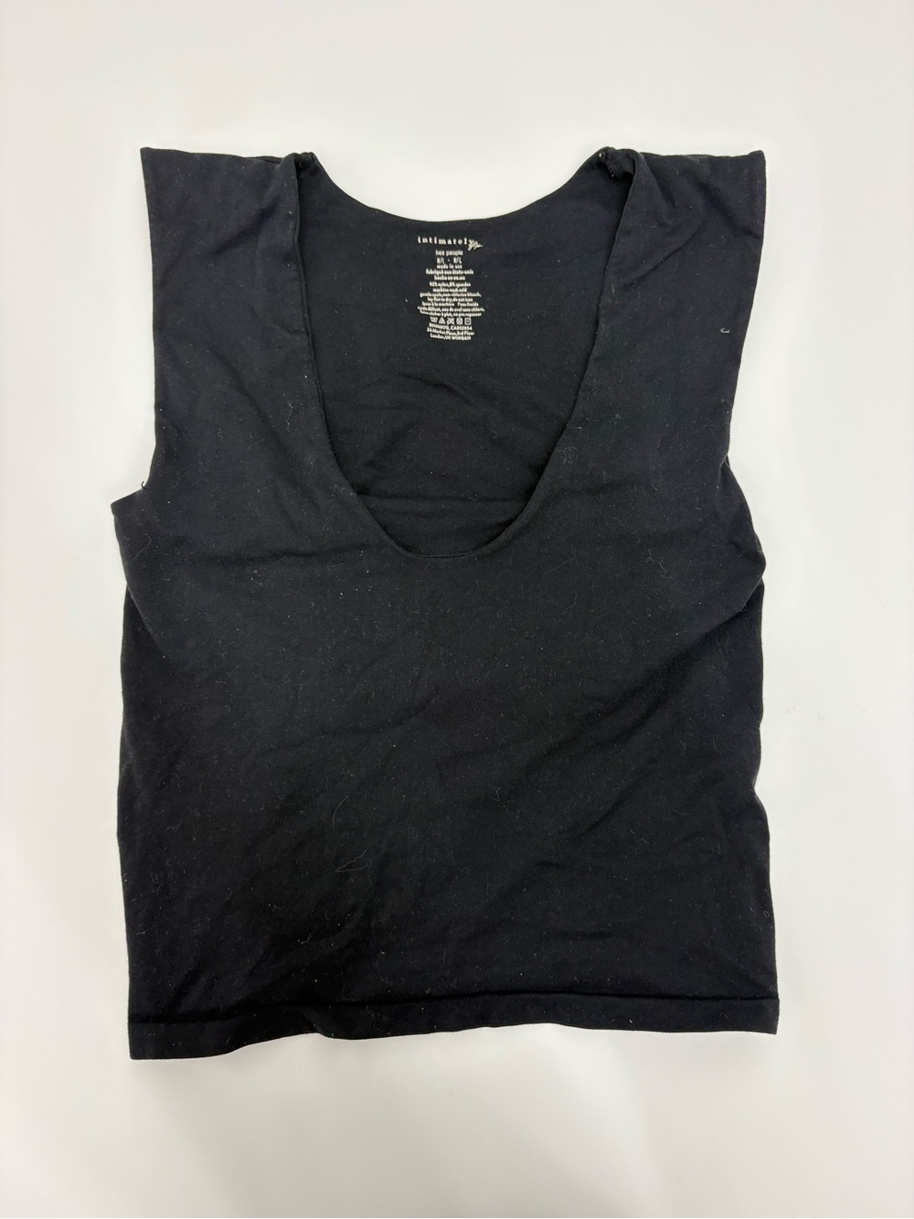 Free People Black Scoop Neck Tank